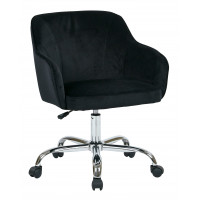 OSP Home Furnishings BRL26-B62 Bristol Task Chair with Black Velvet Fabric
